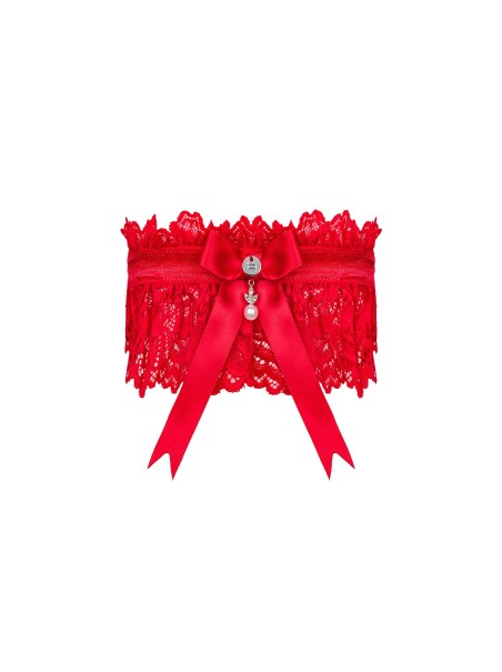 Obsessive Lingerie giarrettiera rossa in pizzo collezione Amor Cherris