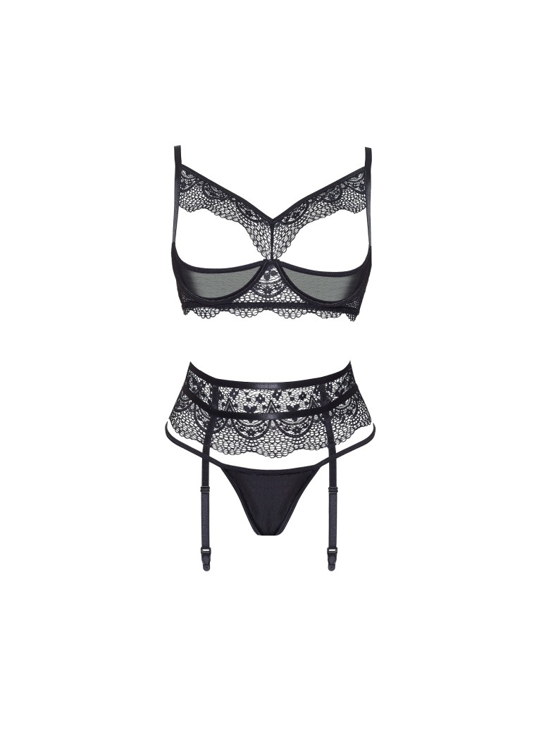 Beauty Night Lingerie sexy set aperto con reggicalze Chiara