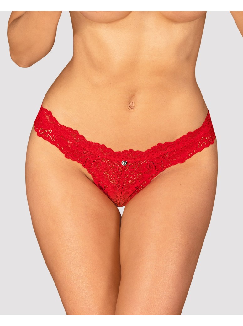 Obsessive Lingerie perizoma in pizzo rosso collezione Amor Cherris