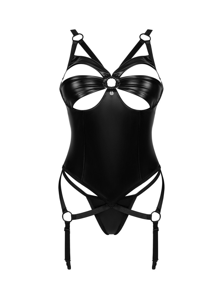 Obsessive Lingerie sexy corsetto wetlook con perizoma collezione Armares