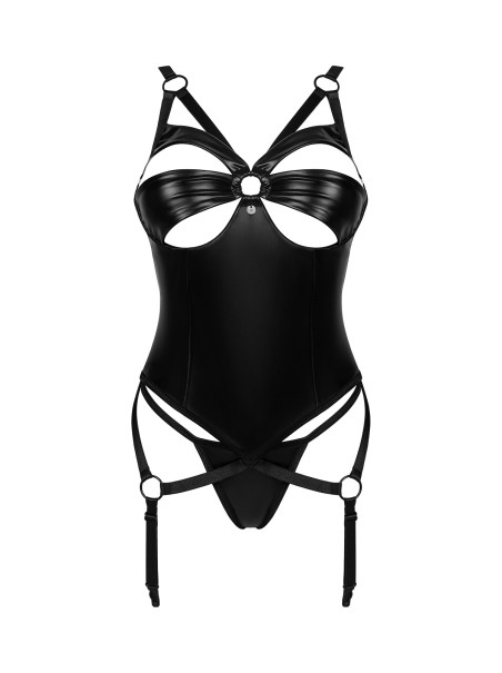 Obsessive Lingerie sexy corsetto wetlook con perizoma collezione Armares