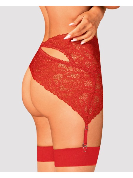Obsessive reggicalze asimmetrico in pizzo rosso collezione Atenica Obsessive reggicalze asimmetrico in pizzo rosso collezione Atenica