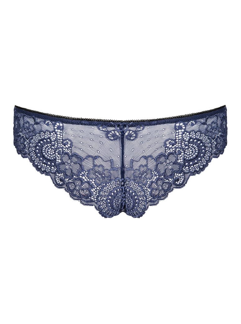 Obsessive Lingerie sexy brasiliana con fiocco blu collezione Auroria