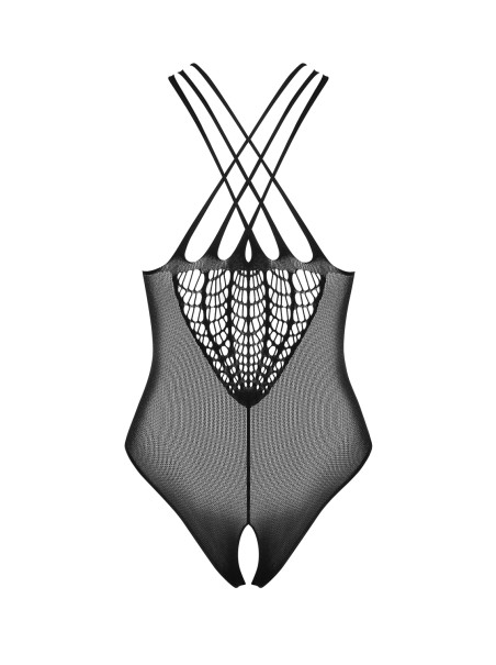 Obsessive body elasticizzato con spalline incrociate aperto sotto B118 Obsessive body elasticizzato con spalline incrociate aperto sotto B118