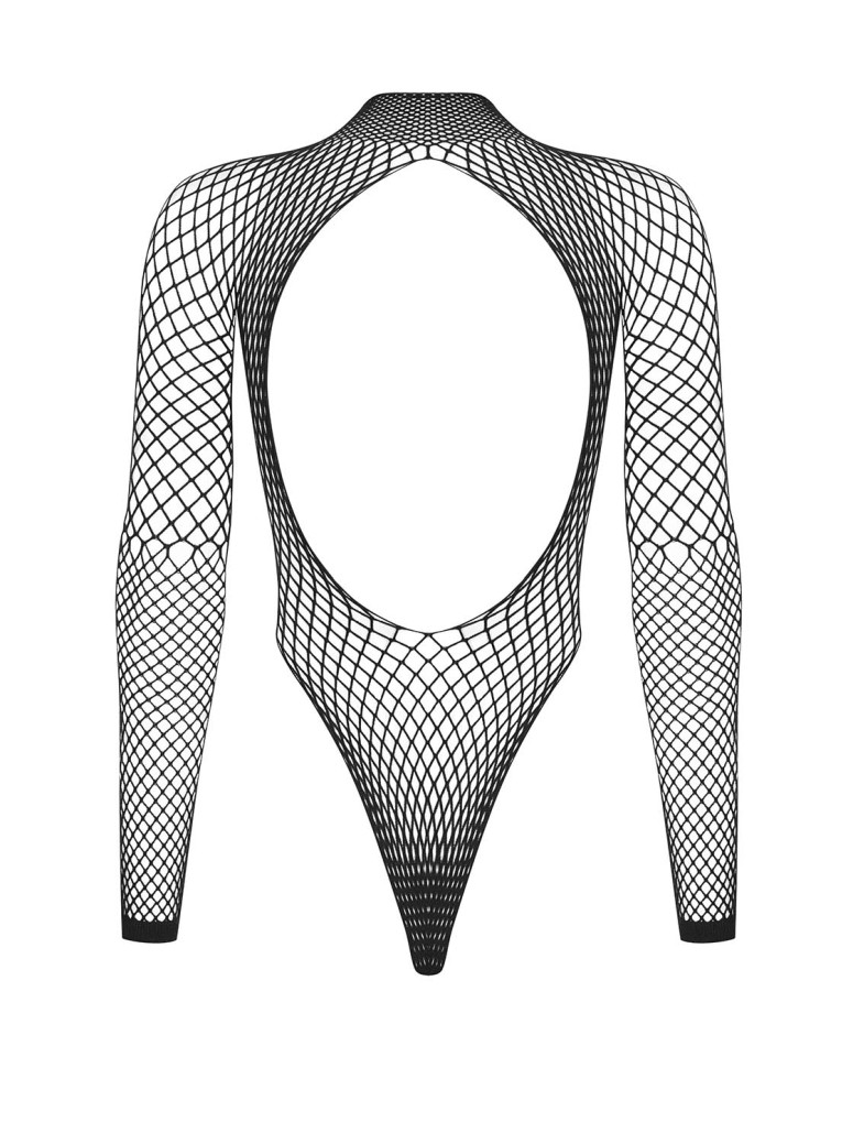 Obsessive Lingerie body a rete con maniche lunghe B125