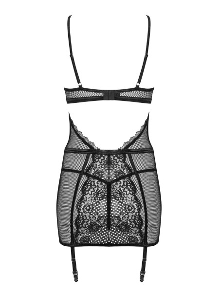 Obsessive Lingerie sexy chemise con reggicalze in rete e pizzo Basitta Obsessive Lingerie sexy chemise con reggicalze in rete e pizzo Basitta