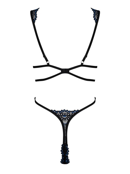 Obsessive Lingerie sexy body nero con pizzo blu Belisis Obsessive Lingerie sexy body nero con pizzo blu Belisis