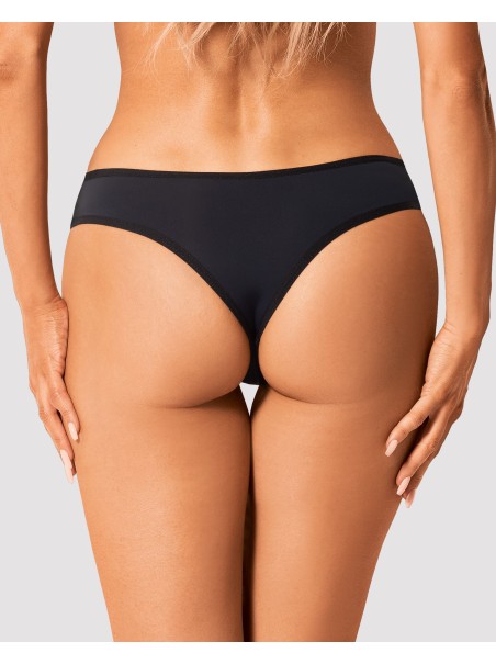 Obsessive brasiliana nera con ricamo floreale collezione Bella Rou