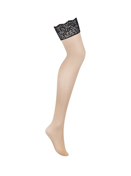 Obsessive Lingerie calze da reggicalze nudo con balza nera Bellastia