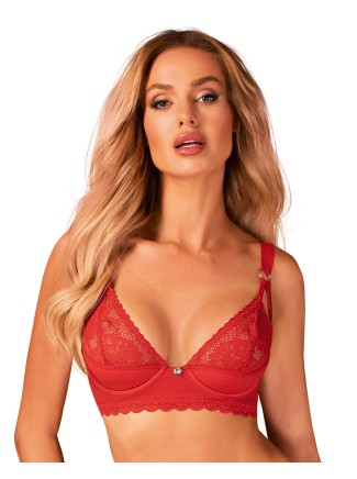 Obsessive reggiseno in pizzo rosso con ferretto collezione Belovya