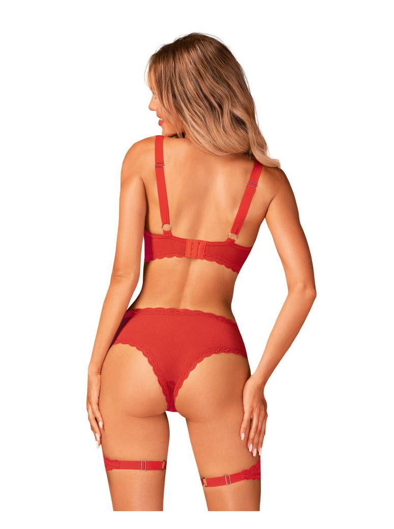 Obsessive reggiseno in pizzo rosso con ferretto collezione Belovya