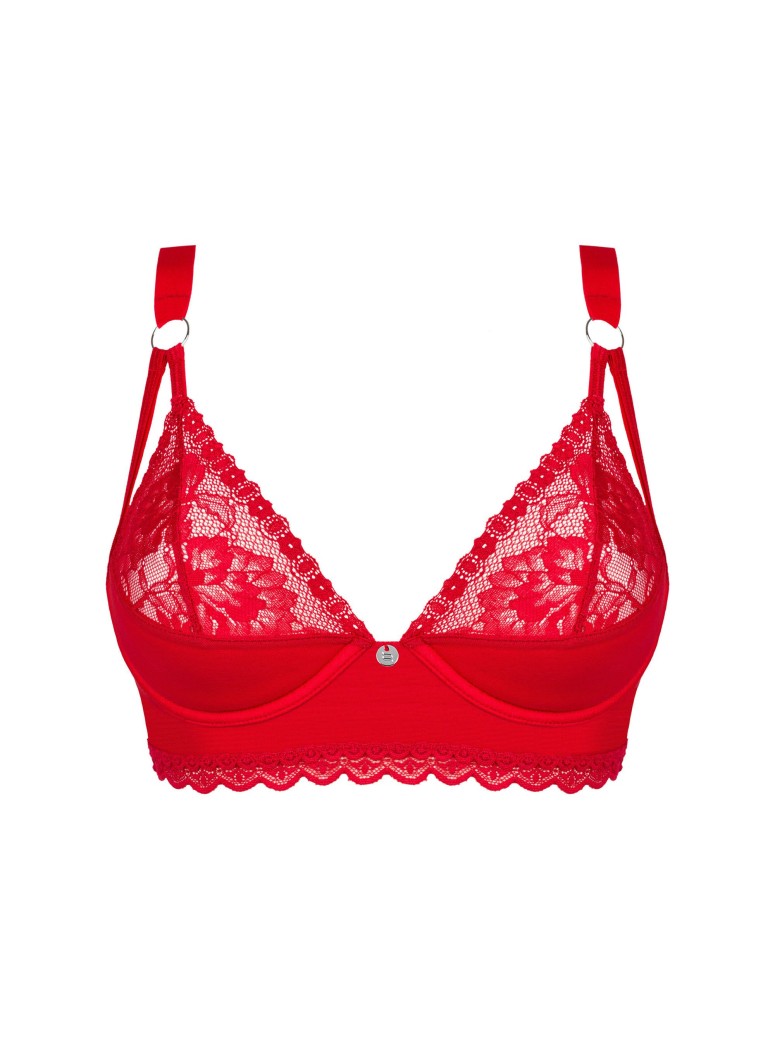 Obsessive reggiseno in pizzo rosso con ferretto collezione Belovya