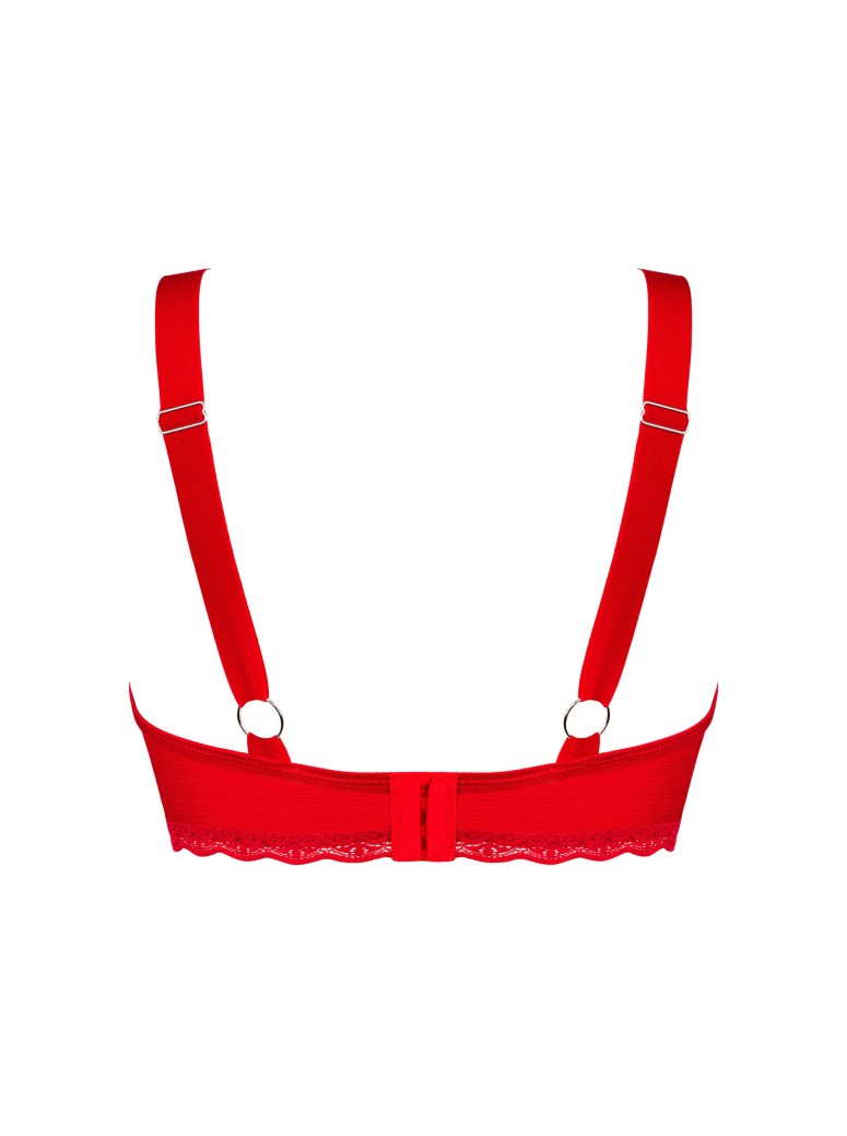 Obsessive reggiseno in pizzo rosso con ferretto collezione Belovya