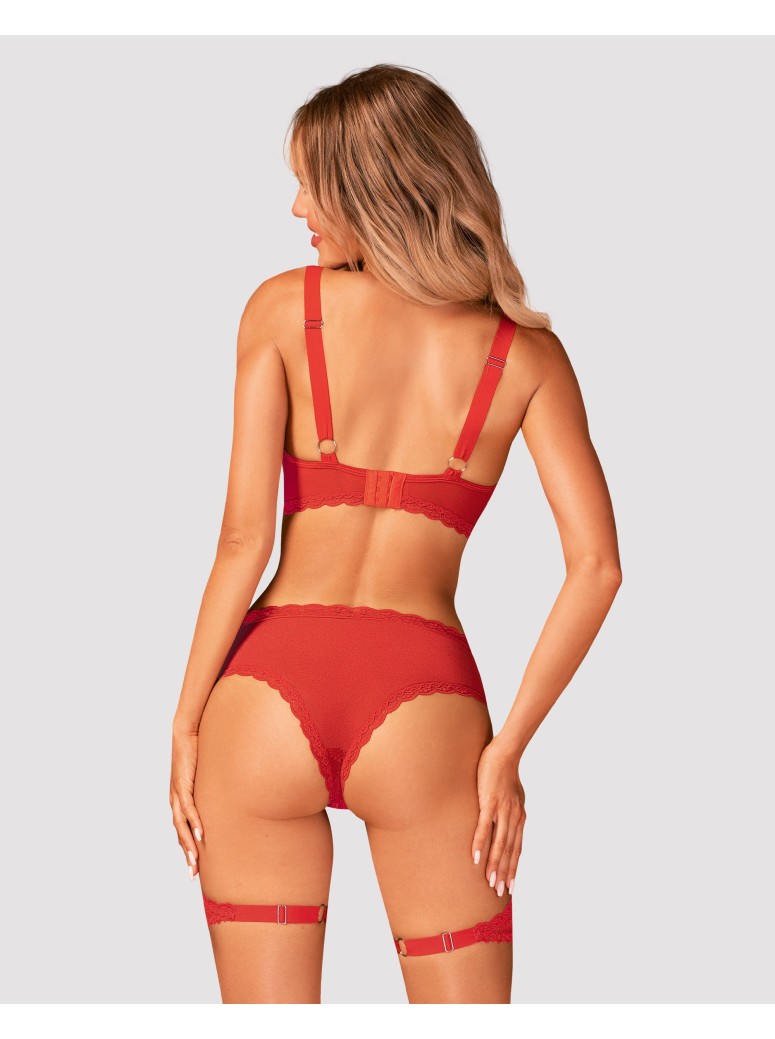Obsessive reggiseno in pizzo rosso con ferretto collezione Belovya