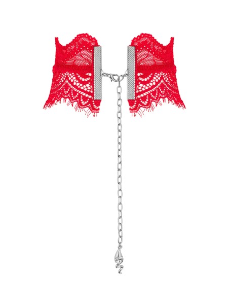 Obsessive Lingerie choker in pizzo rosso collezione Bergamore
