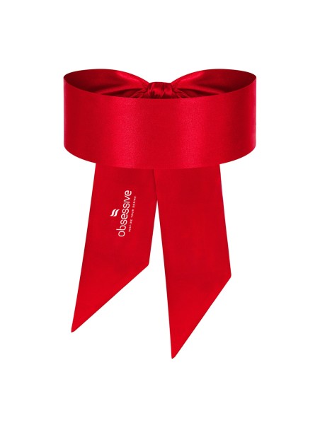 Obsessive benda rossa per occhi tessuto liscio e lucente Blindfold Obsessive benda rossa per occhi tessuto liscio e lucente Blindfold