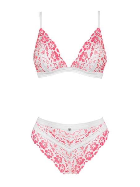 Obsessive Lingerie completino in pizzo floreale rosa Bloomys
