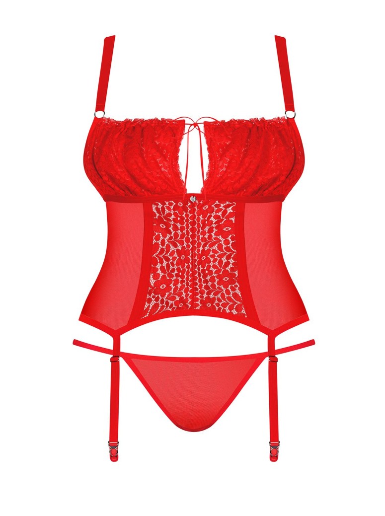 Obsessive Lingerie corsetto Curvy con perizoma fino a 7XL Blossmina