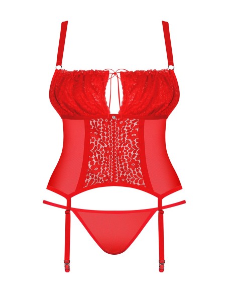 Obsessive Lingerie corsetto Curvy con perizoma fino a 7XL Blossmina Obsessive Lingerie corsetto Curvy con perizoma fino a 7XL Blossmina