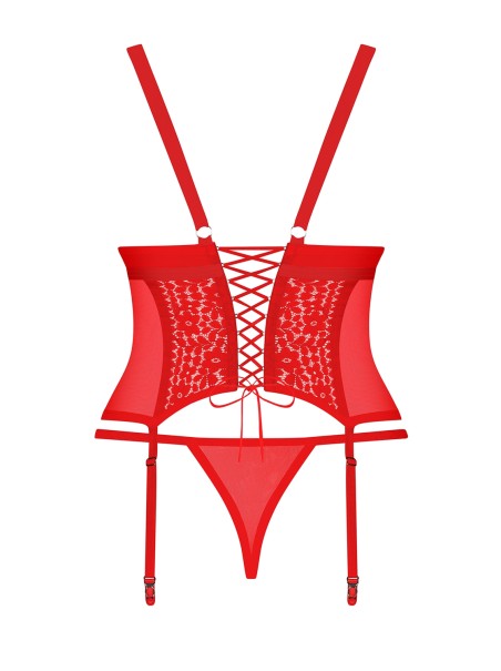 Obsessive Lingerie corsetto Curvy con perizoma fino a 7XL Blossmina Obsessive Lingerie corsetto Curvy con perizoma fino a 7XL Blossmina