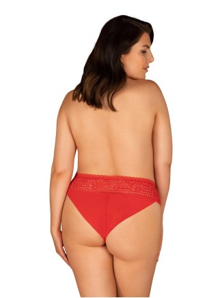 Obsessive Lingerie mutandine Curvy in pizzo rosso fino a 7XL Blossmina 2