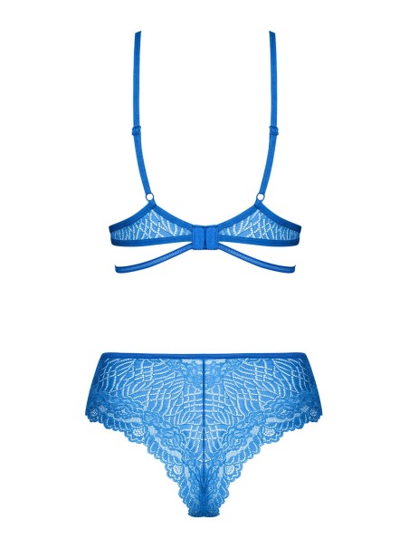 Obsessive Lingerie completino intimo in pizzo blu collezione Bluellia
