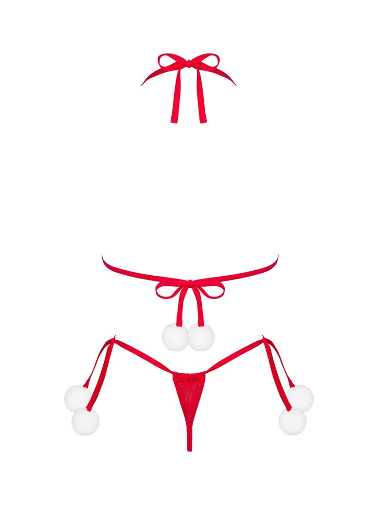 Obsessive Lingerie sexy completino natalizio con pompon Bobble Girl