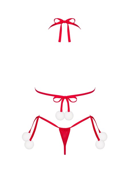 Obsessive Lingerie sexy completino natalizio con pompon Bobble Girl