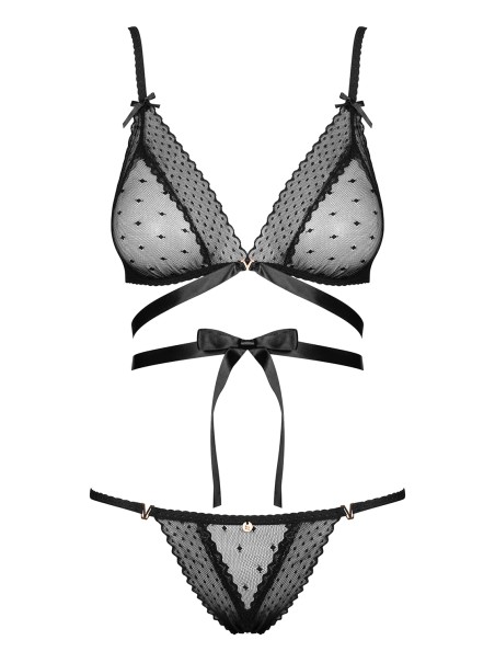 Obsessive completino due pezzi con allacciatura in raso Bowessa