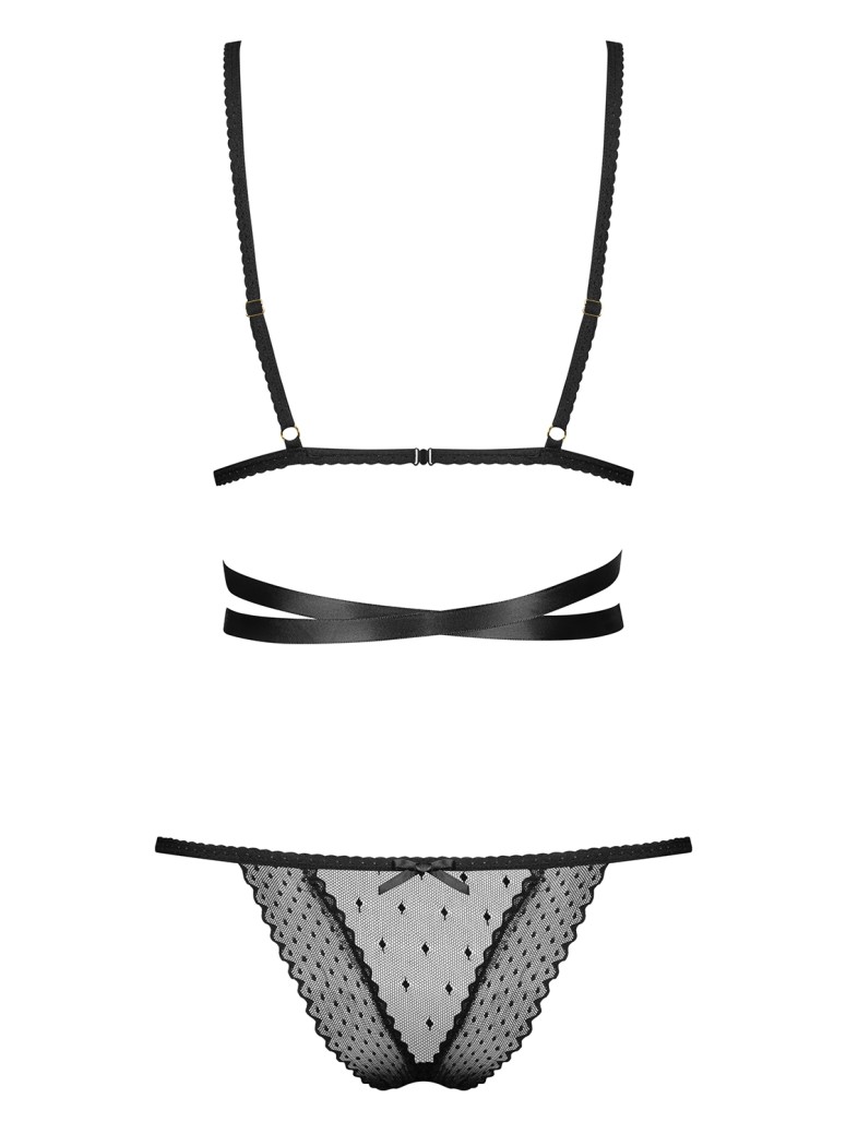 Obsessive completino due pezzi con allacciatura in raso Bowessa