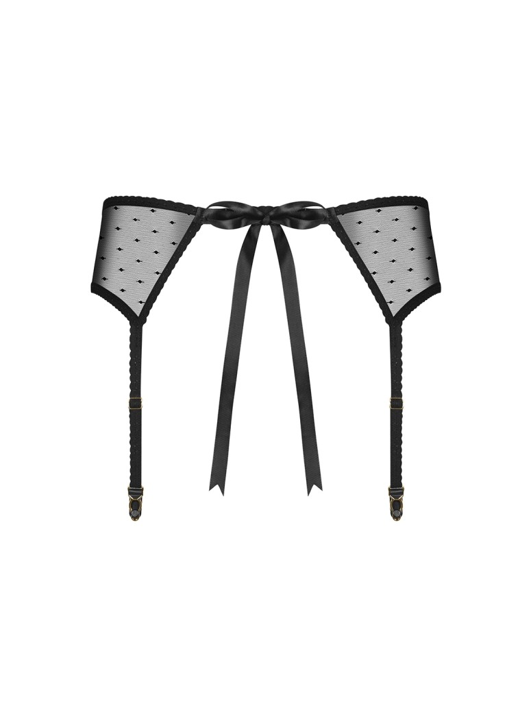 Obsessive Lingerie reggicalze con allacciatura in raso Bowessa