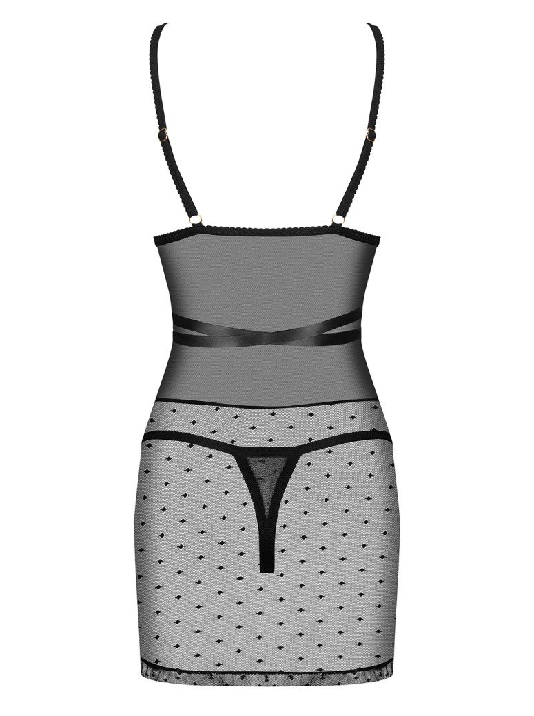 Obsessive Lingerie sexy chemise e perizoma in tulle Bowessa