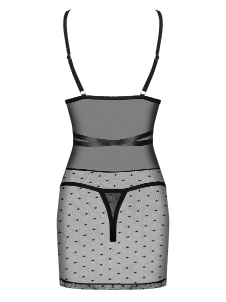 Obsessive Lingerie sexy chemise e perizoma in tulle Bowessa Obsessive Lingerie sexy chemise e perizoma in tulle Bowessa