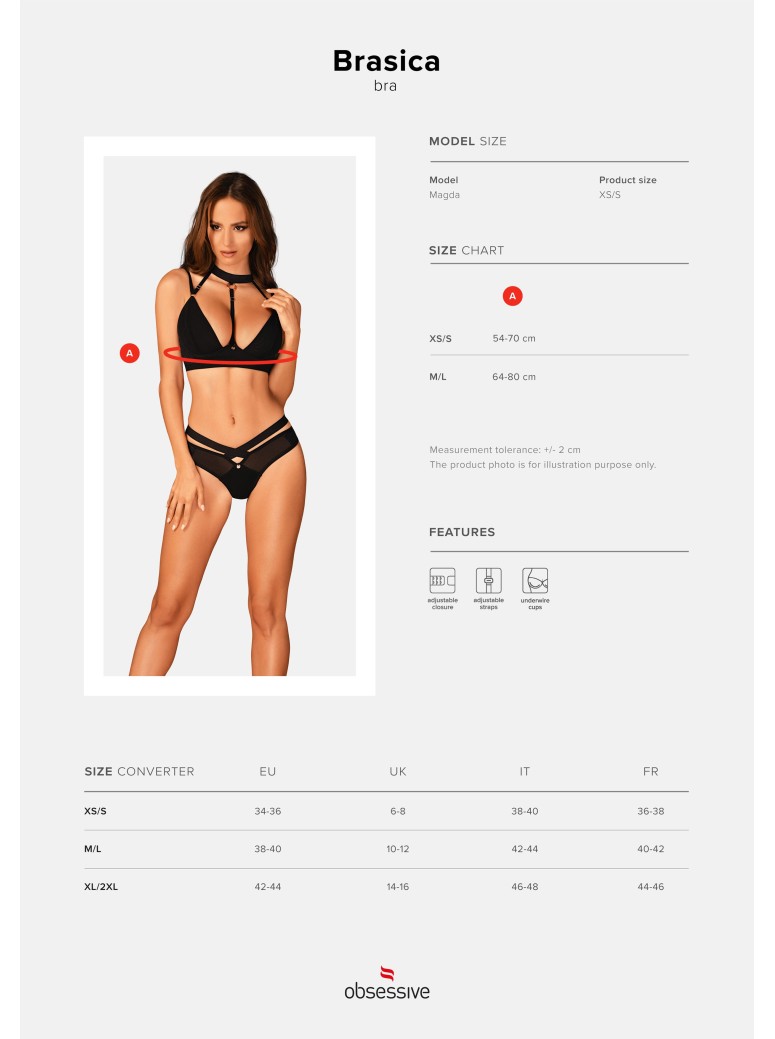 Obsessive Lingerie reggiseno con ferretto e girocollo collezione Brasica
