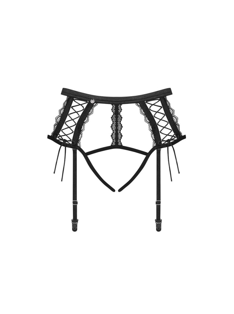 Obsessive Lingerie reggicalze con perizoma aperto integrato Bravelle