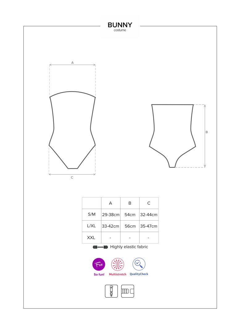 Obsessive Lingerie costume da coniglietta con body e accessori