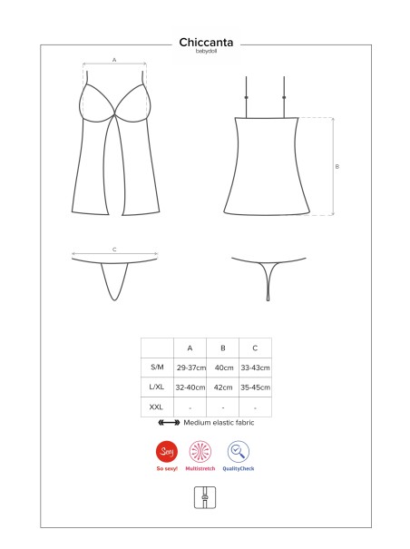 Obsessive Lingerie babydoll con perizoma Chiccanta