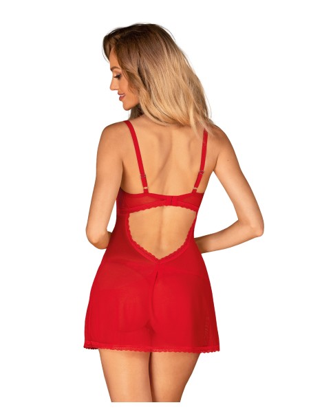 Obsessive Lingerie babydoll rosso con perizoma collezione Chilisa Obsessive Lingerie babydoll rosso con perizoma collezione Chilisa