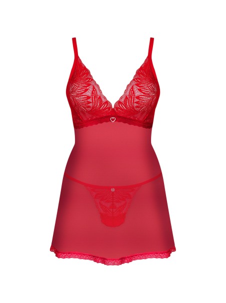 Obsessive Lingerie babydoll rosso con perizoma collezione Chilisa Obsessive Lingerie babydoll rosso con perizoma collezione Chilisa