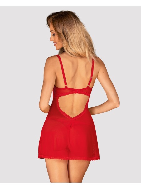 Obsessive Lingerie babydoll rosso con perizoma collezione Chilisa Obsessive Lingerie babydoll rosso con perizoma collezione Chilisa