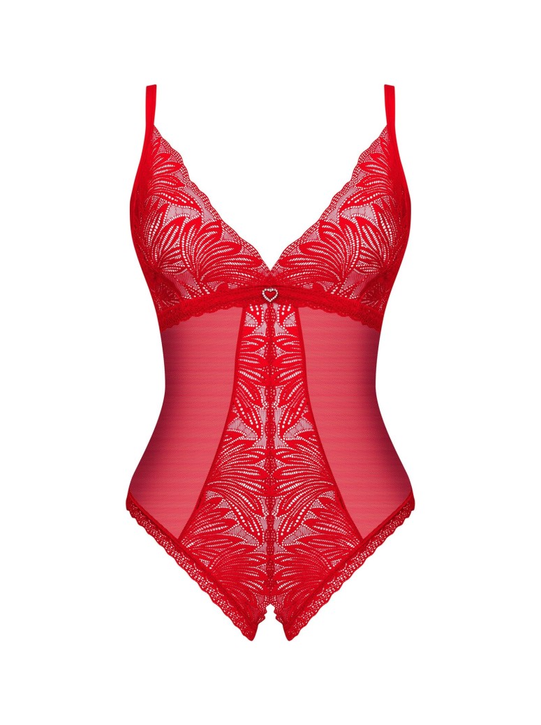 Obsessive Lingerie sexy body rosso aperto collezione Chilisa