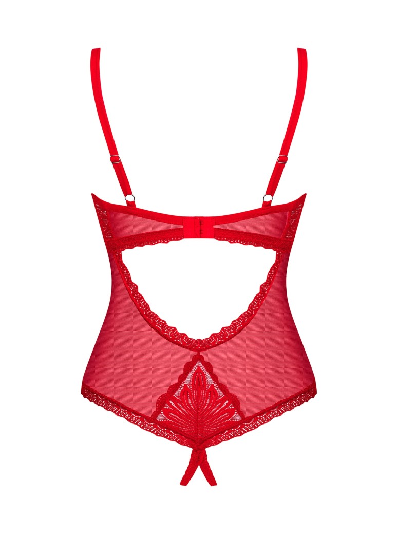 Obsessive Lingerie sexy body rosso aperto collezione Chilisa
