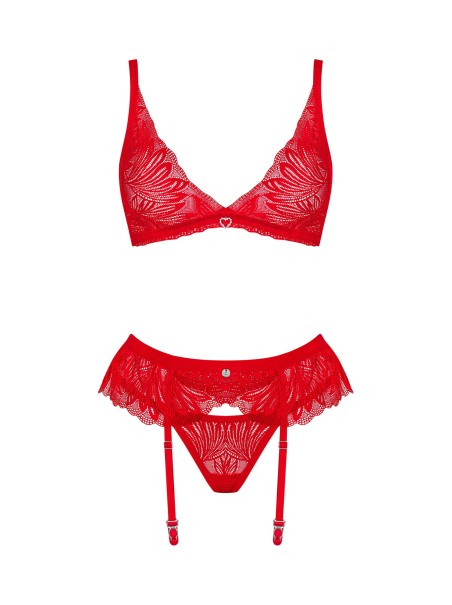 Obsessive completino intimo rosso con reggicalze collezione Chilisa