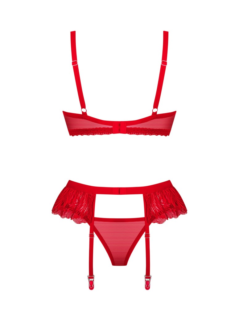 Obsessive completino intimo rosso con reggicalze collezione Chilisa