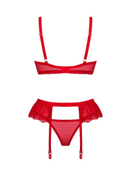Obsessive completino intimo rosso con reggicalze collezione Chilisa