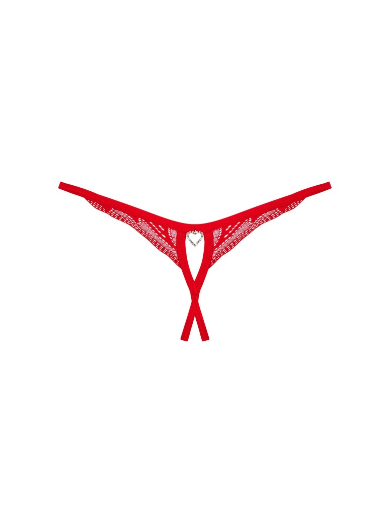 Obsessive sexy perizoma rosso aperto con pendente collezione Chilisa