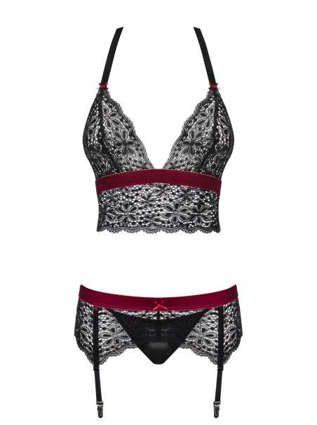 Obsessive Lingerie completino intimo con reggicalze Rossita