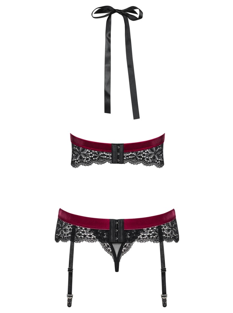 Obsessive Lingerie completino intimo con reggicalze Rossita