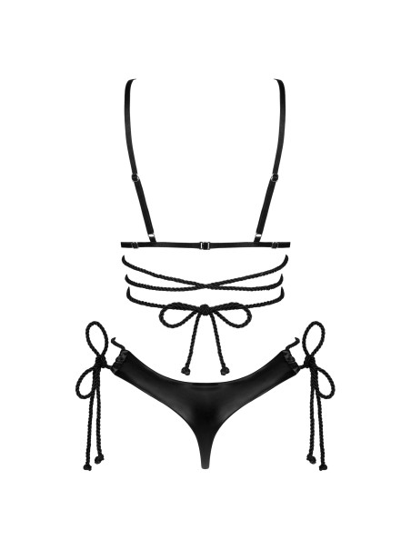 Obsessive sexy completino aperto in tessuto effetto lucido Cordellis