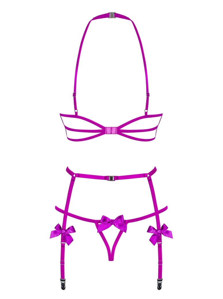 Obsessive sexy completino intimo aperto porpora collezione Delishya